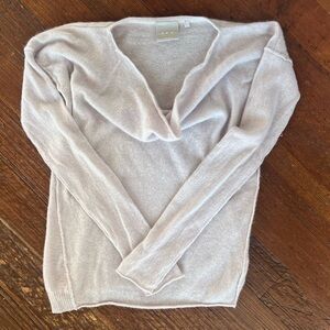 Pale Lilac 100% Cashmere cowl neck Sweater
